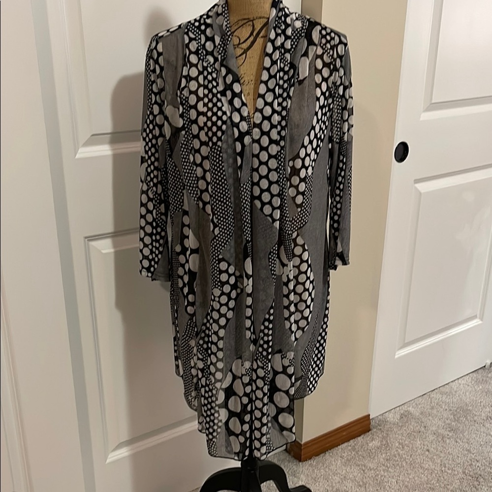 Mirror Image Polka Dot Swim Coverup. 2X